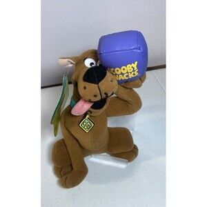 Scooby Doo Stuffed Animal Holding Scooby Snacks Cartoon Network Plush Y2K